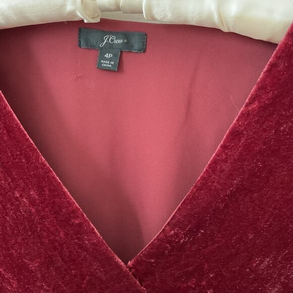 J. CREW‎ Faux Wrap Top Drapey Velvet - Picture 6 of 7